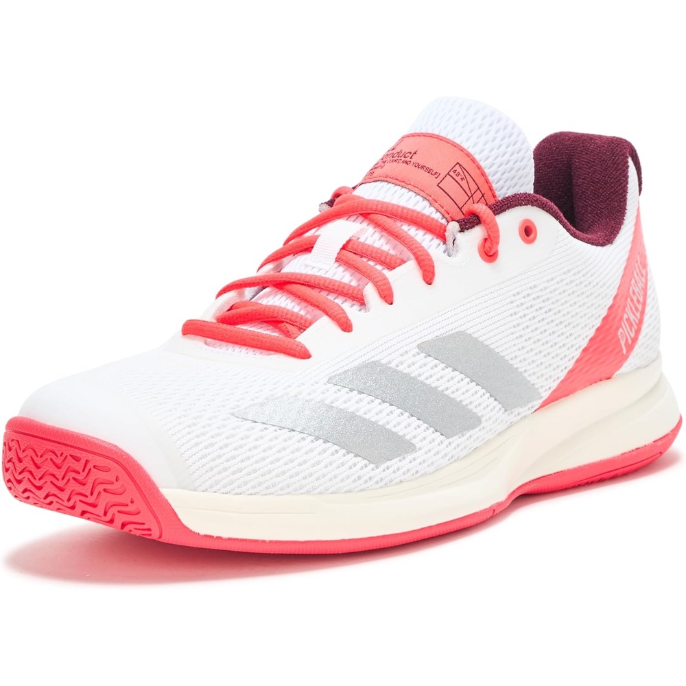 image:imageAdidas Mens Courtflash PickleballWhiteSilver MetallicLucid Red
