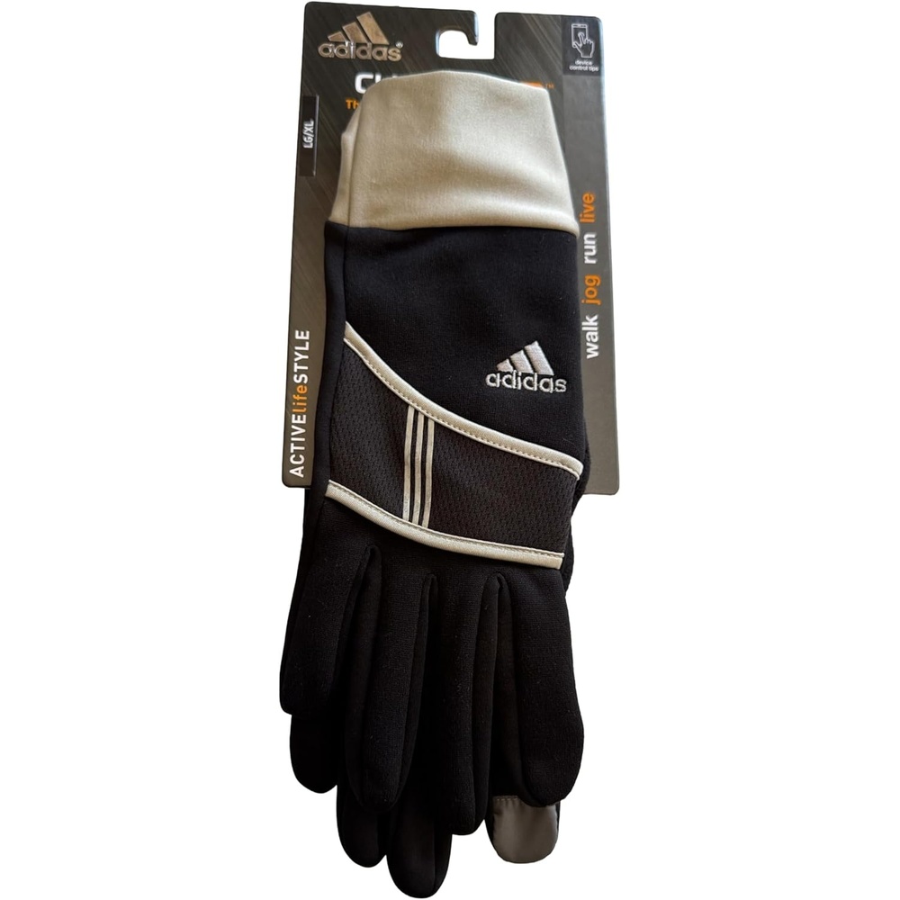 image:imageAdidas Mens Dash Gloves Black Silver LargeXLarge