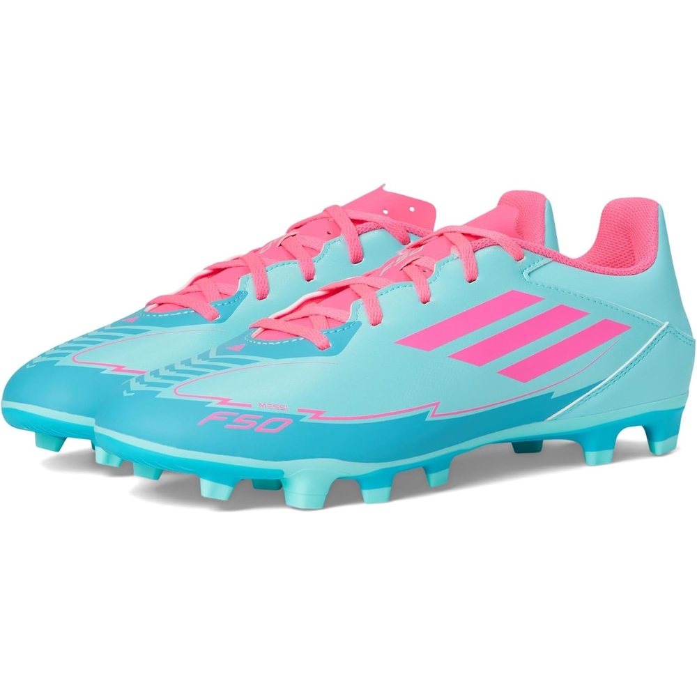 image:imageAdidas UnisexAdult F50 Club Messi Firm GroundMulti GroundFlash AquaLucid PinkLucid Cyan