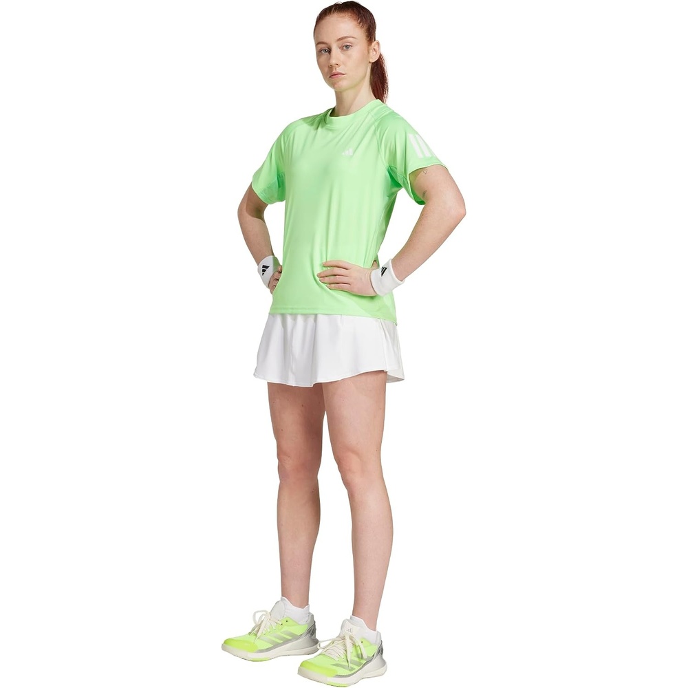image:imageAdidas Womens Club Tennis Climacool 3Stripes TShirtLime Burst