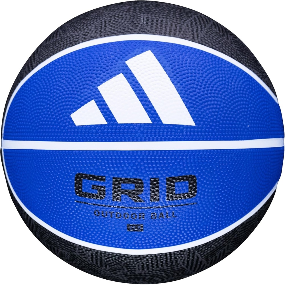 image:imageadidas Grid Recreational Rubber Basketball Durable for Outdoor amp Indoor PlayBlackRoyal