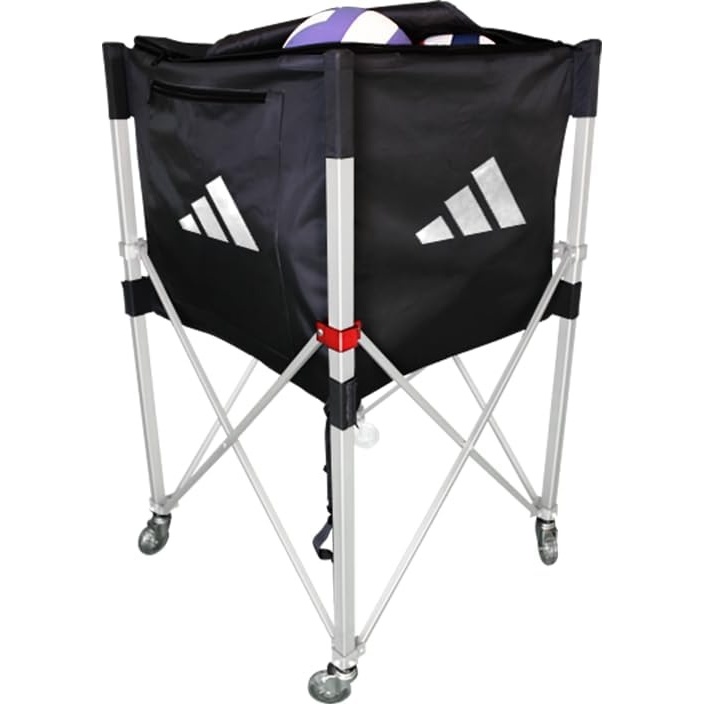 image:imageadidas Volleyball Portable Cart Alloy Frame Urethane Skate Wheels wLocks Holds 24 Balls