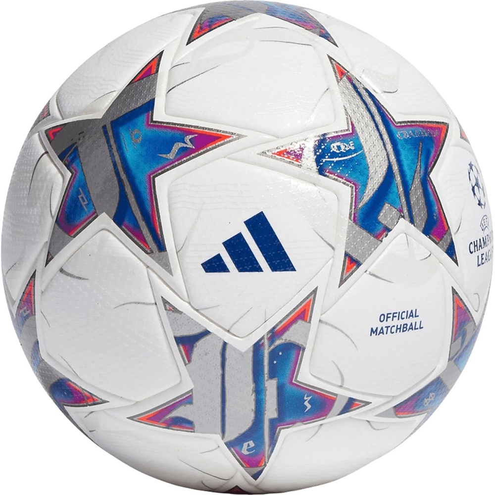 image:imageadidas 2024 UCL Pro London Official Match Soccer BallWHITESILVER METBRIGHT CYANTEAM ROYAL BLUE