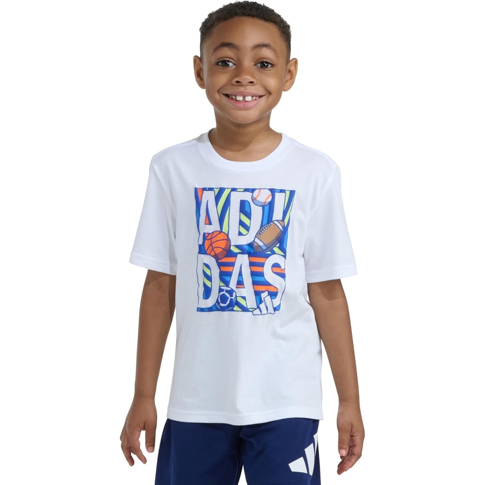 image:imageadidas Baby Boys Short Sleeve World Cup Graphic TeeWhite