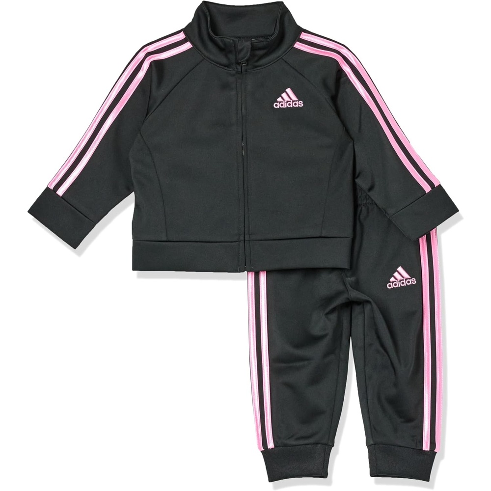 image:imageadidas Baby Girls 2piece Classic Tricot Track Suit Jacket amp PantsBlackLight Pink