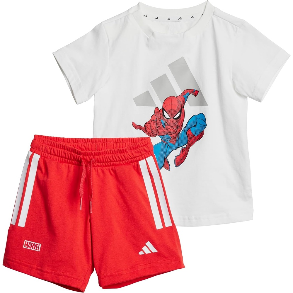 image:imageadidas Baby Girls Marvel SpiderMan TShirt SetWhiteGrey