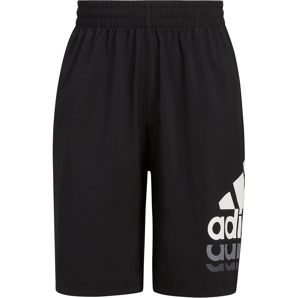 image:imageadidas Boys Elastic Waistband Essential Woven Sportswear ShortsBlack
