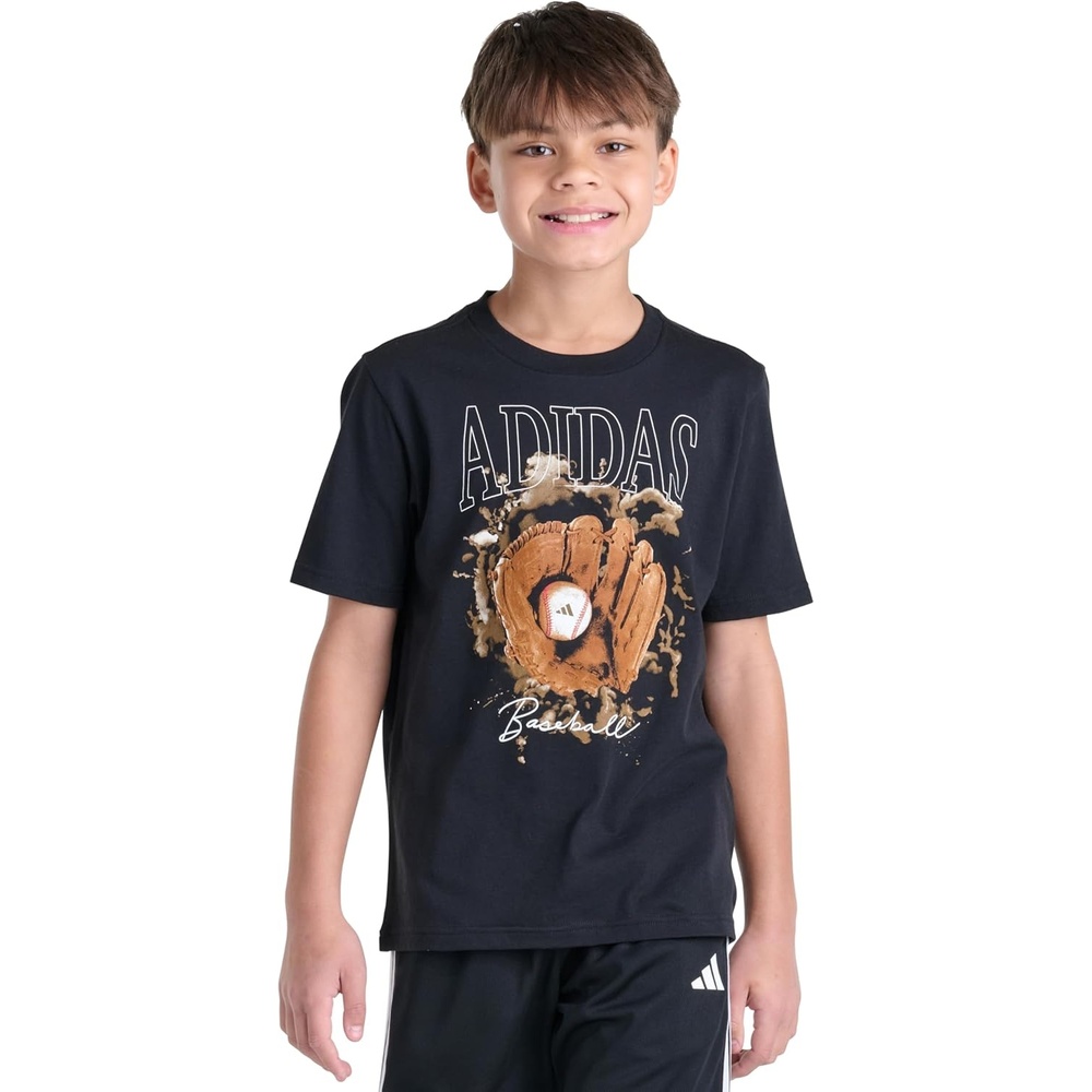 image:imageadidas Boys Photoreal Baseball Glove Tee Big KidBlack Adi