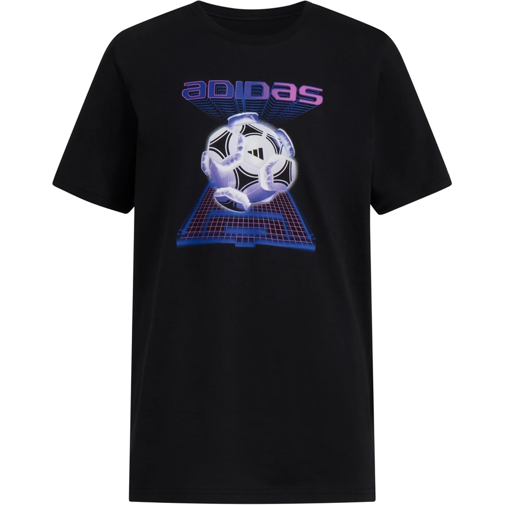 image:imageadidas Boys Short Sleeve World Cup Two Color Logo TeeNew Black Soccer