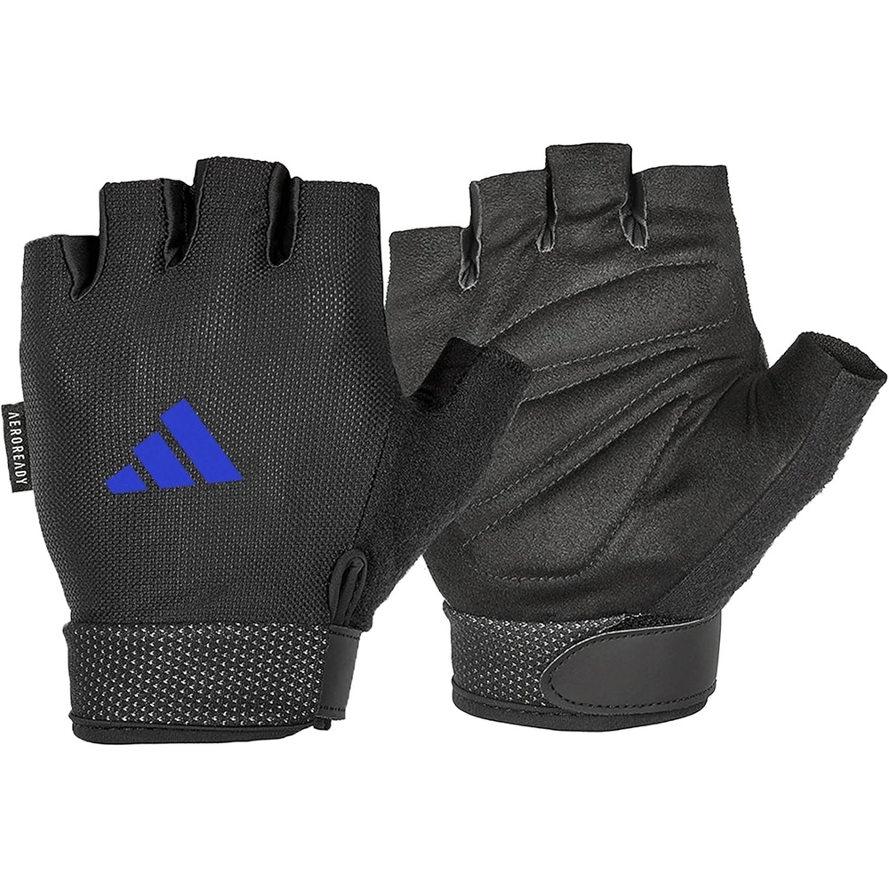 image:imageadidas Essential Training amp Weightlifting Gloves Fingerless Workout GlovesBlue