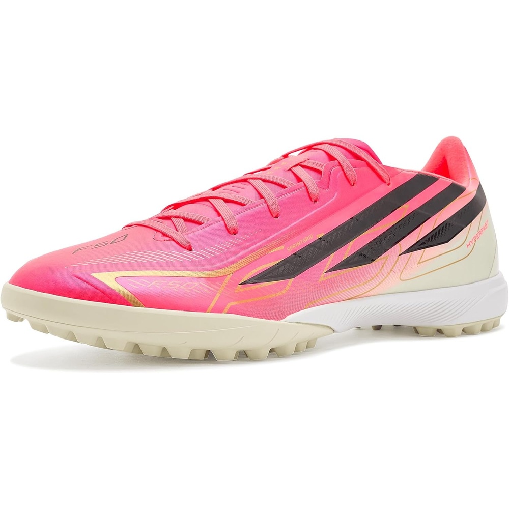 image:imageadidas F50 Hyperfast League Turf Soccer CleatsSolar TurboCore BlackGold Metallic