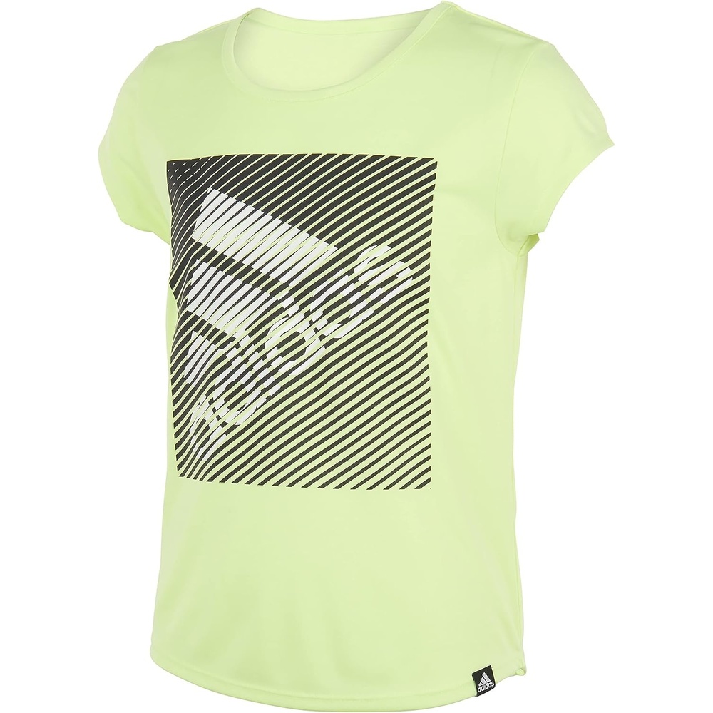 image:imageadidas Girls Short Sleeve Scoop Neck Tee TShirtHires Yellow