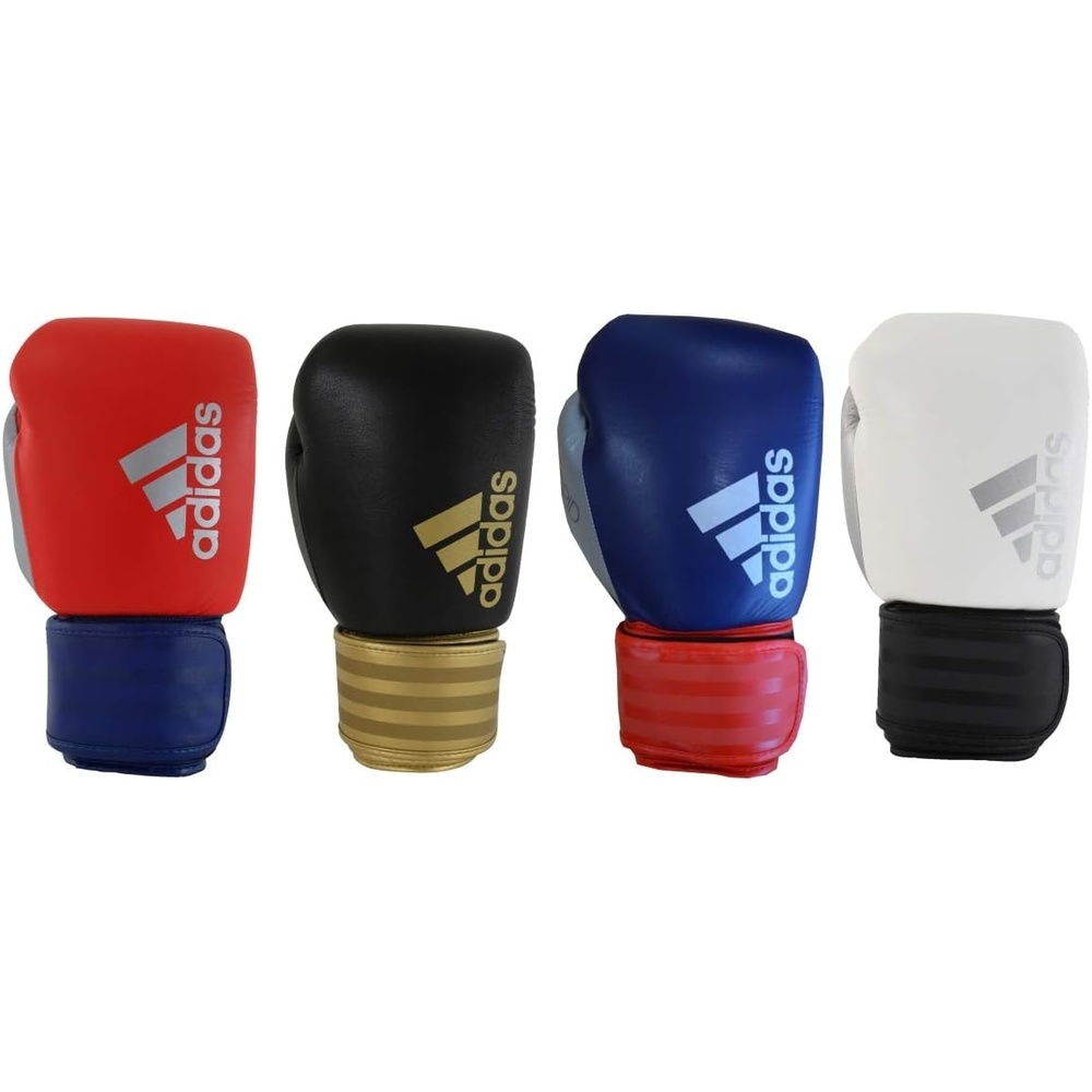 image:imageadidas Hybrid 200 Leather Boxing and Kickboxing Gloves for Women amp MenBLACKGOLD