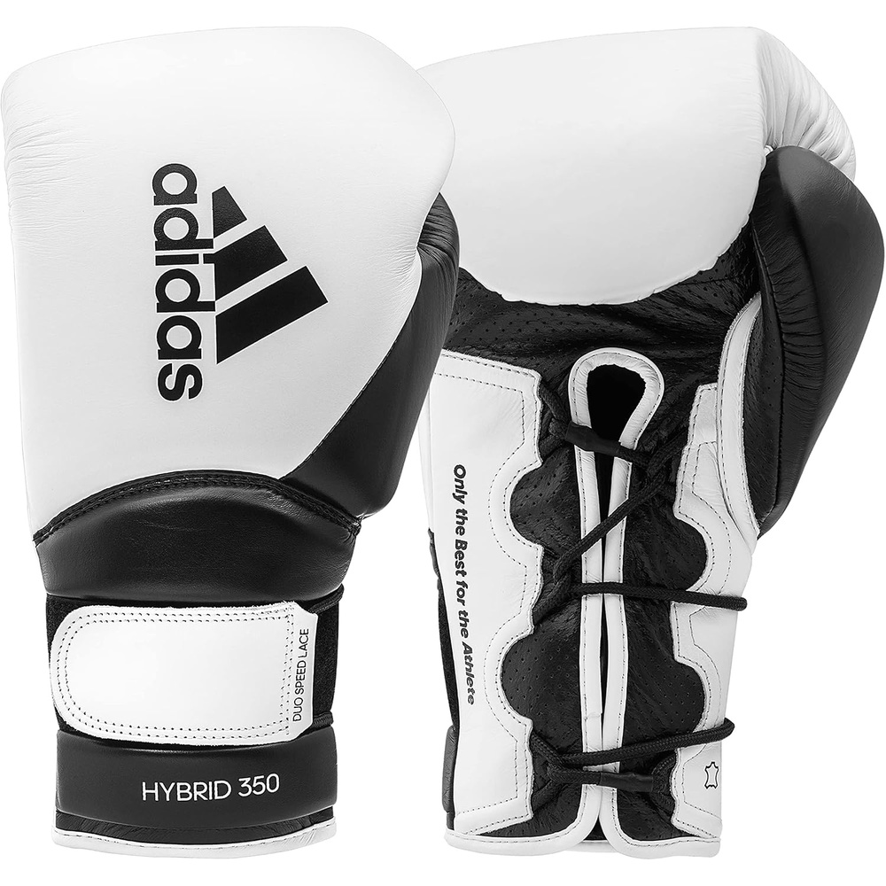 image:imageadidas Hybrid 350 Elite Boxing Training GlovesWhiteBlack