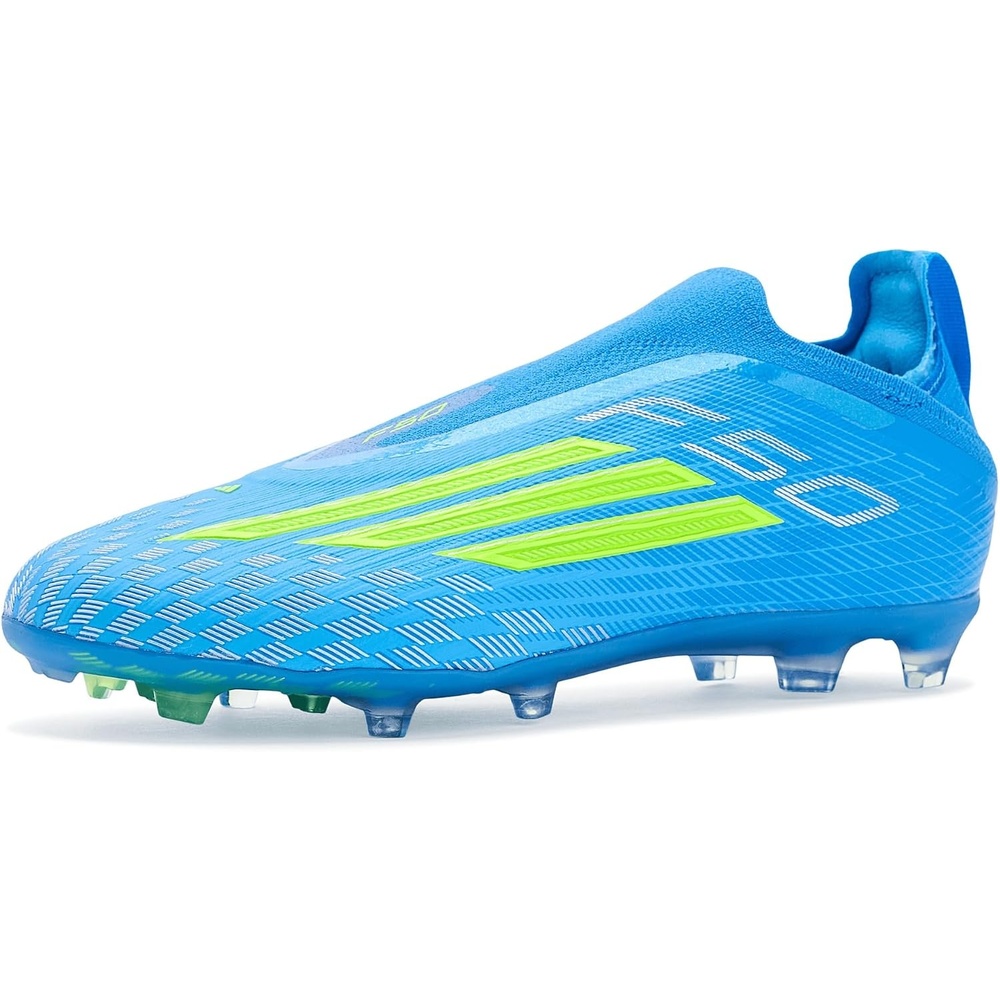 image:imageadidas Kids F50 Elite Laceless Firm Ground Soccer Cleats Little KidBig KidLucid Ray BlueTeam Solar YellowLucid Aquamarine