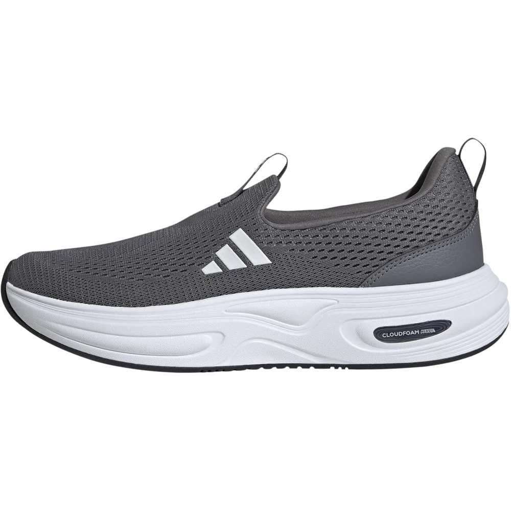 image:imageadidas Mens Cloudfoam Cuxxion LoungeDark GreyWhiteBlack