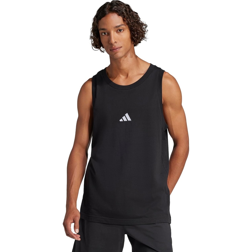 image:imageadidas Mens Essentials Small Logo Single Jersey Tank TopBlackWhite