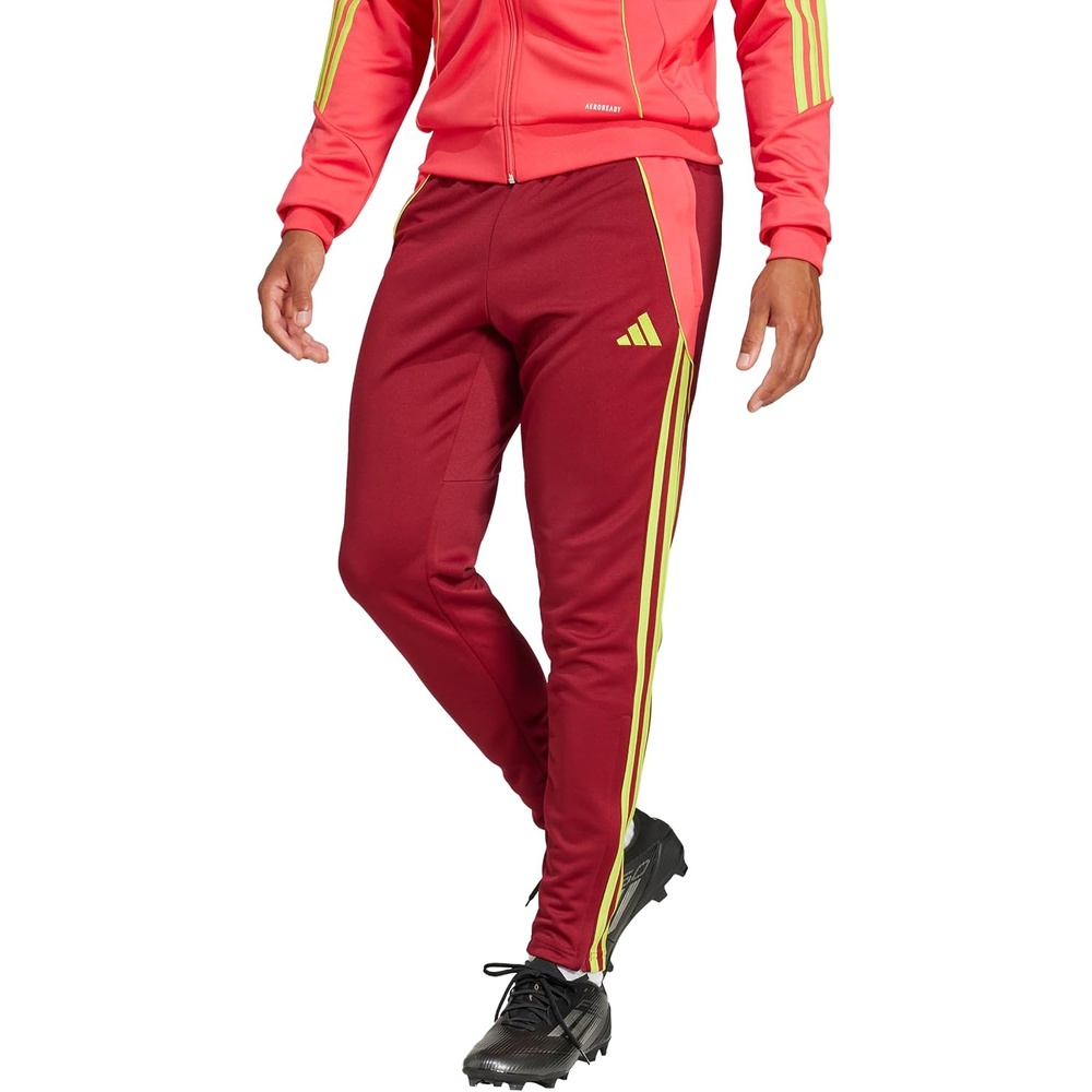image:imageadidas Mens Tiro 24 Soccer Tracksuit PantsTeam Collegiate BurgundySemi Solar Yellow