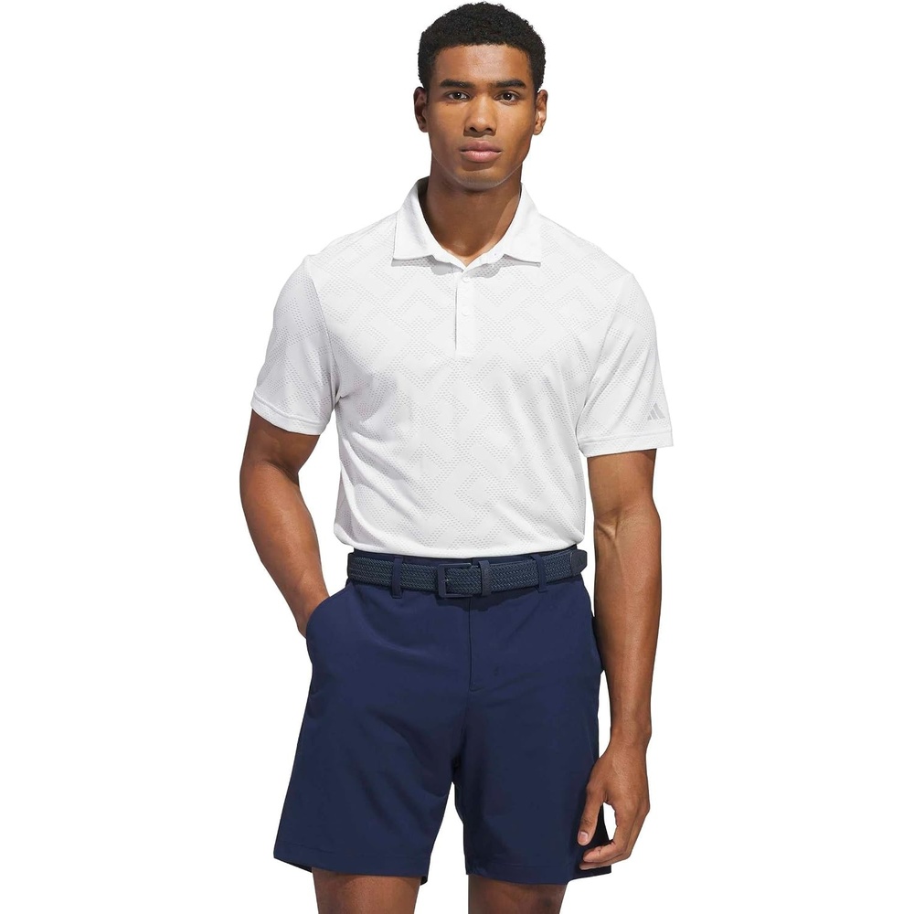 image:imageadidas Mens Ultimate365 Jacquard Climacool Polo ShirtWhite Grey Two