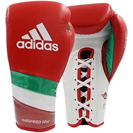 image:imageadidas Speed 500 Pro Boxing Gloves Genuine Leather Training Gloves for Men amp Women LaceUp Heavy Bag amp Kickboxing GlovesREDWHITEGREEN