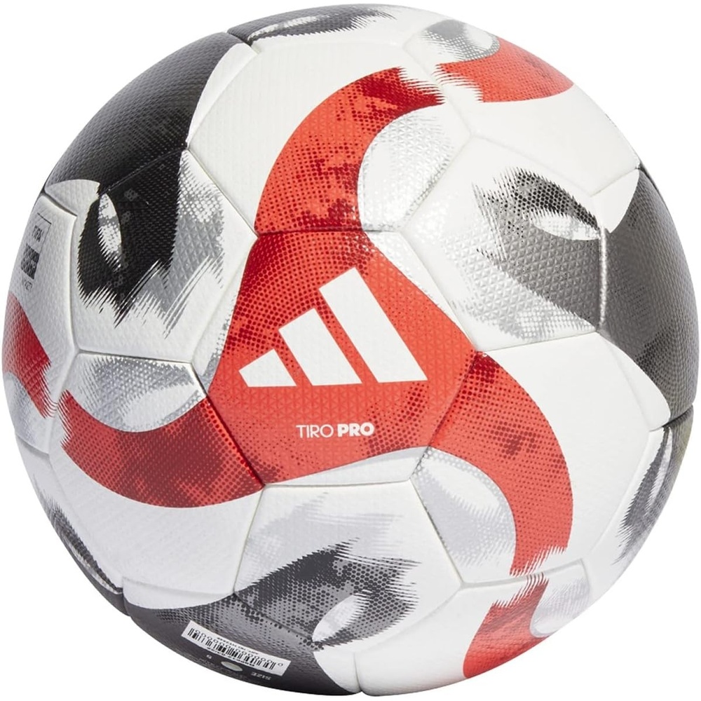 image:imageadidas Tiro Soccer BallWhiteBlackIron MetallicPower Red