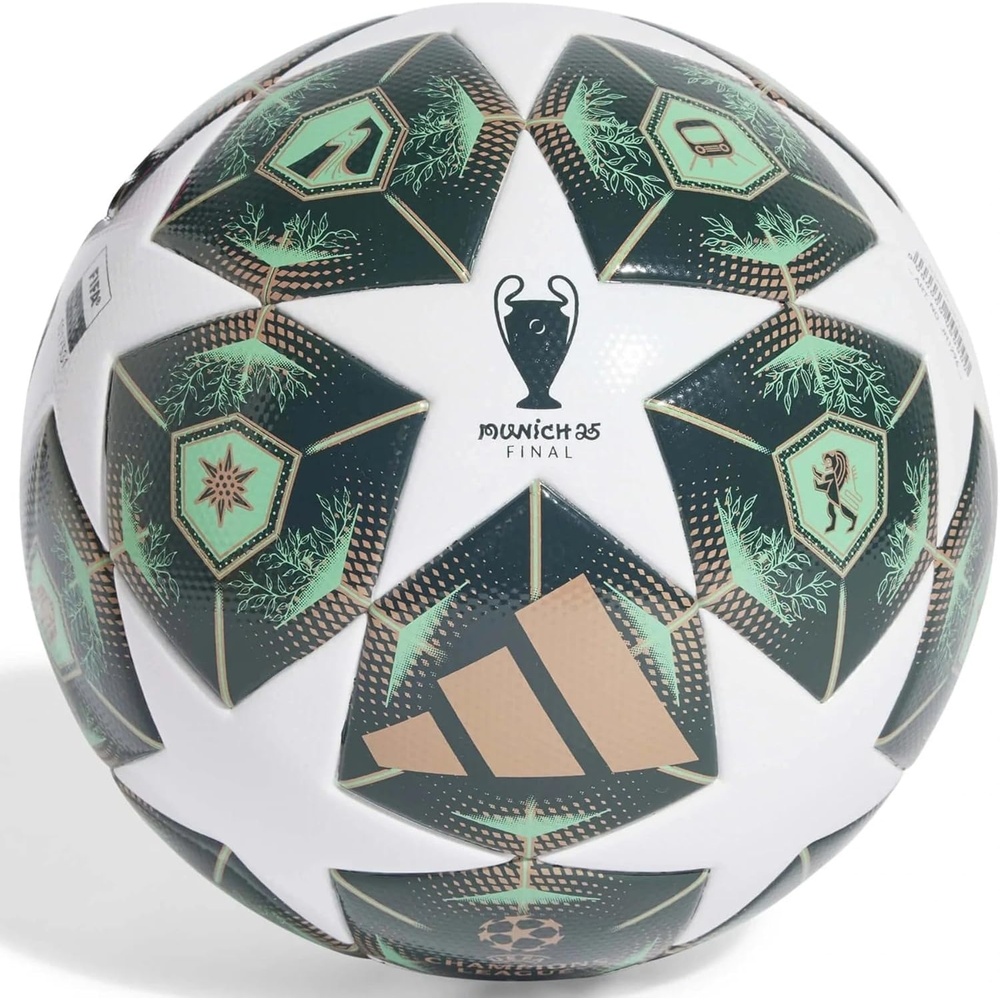 image:imageadidas UCL League Ball Seamless Surface FIFA Approved Professional Training and Match Ball Sizes 45 WhiteShadow GreenSolar Slime 4