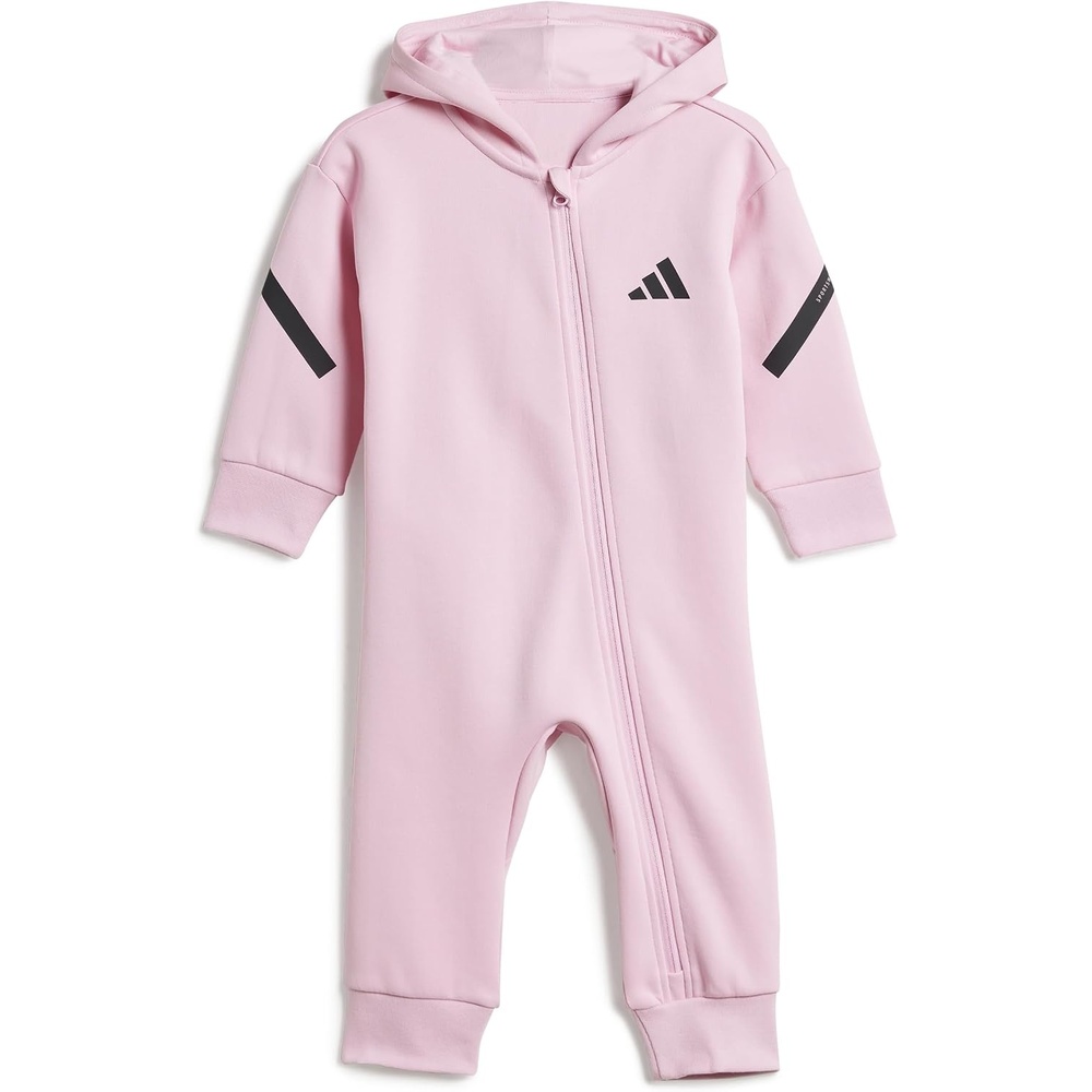 image:imageadidas Unisex Baby Zne Fullzip Hooded OnesieTrue PinkBlack