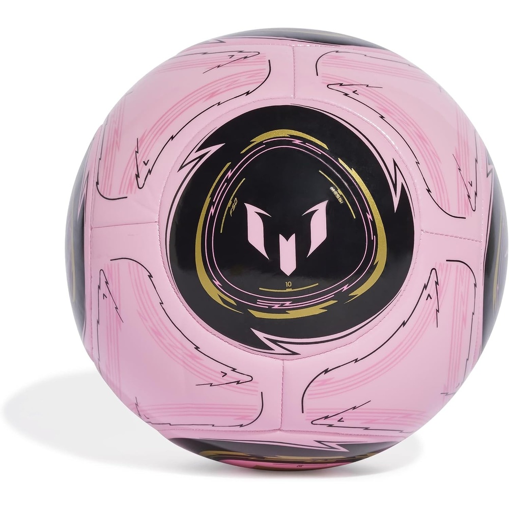 image:imageadidas Unisex Messi Club Soccer BallLight PinkBlackDark Football Gold