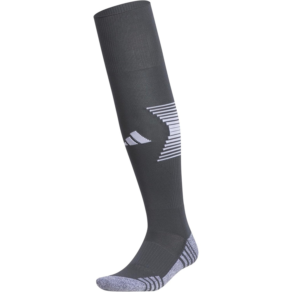 image:imageadidas Unisex Team Speed Soccer Socks or Calf Sleeves 1 Pair OvertheCalfTeam Dark GreyWhite4Sock