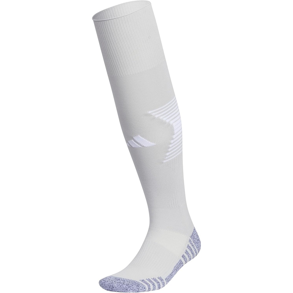 image:imageadidas Unisex Team Speed Soccer Socks or Calf Sleeves 1 Pair OvertheCalfTeam Light GreyWhite4Sock