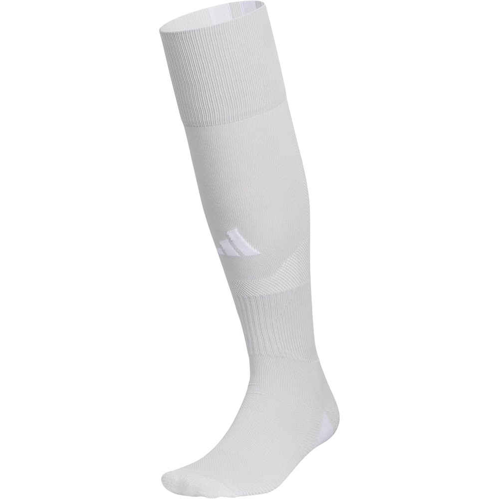 image:imageadidas Unisex Team Speed Soccer Socks or Calf Sleeves 1 Pair OvertheCalfTeam Light GreyWhite5Sock