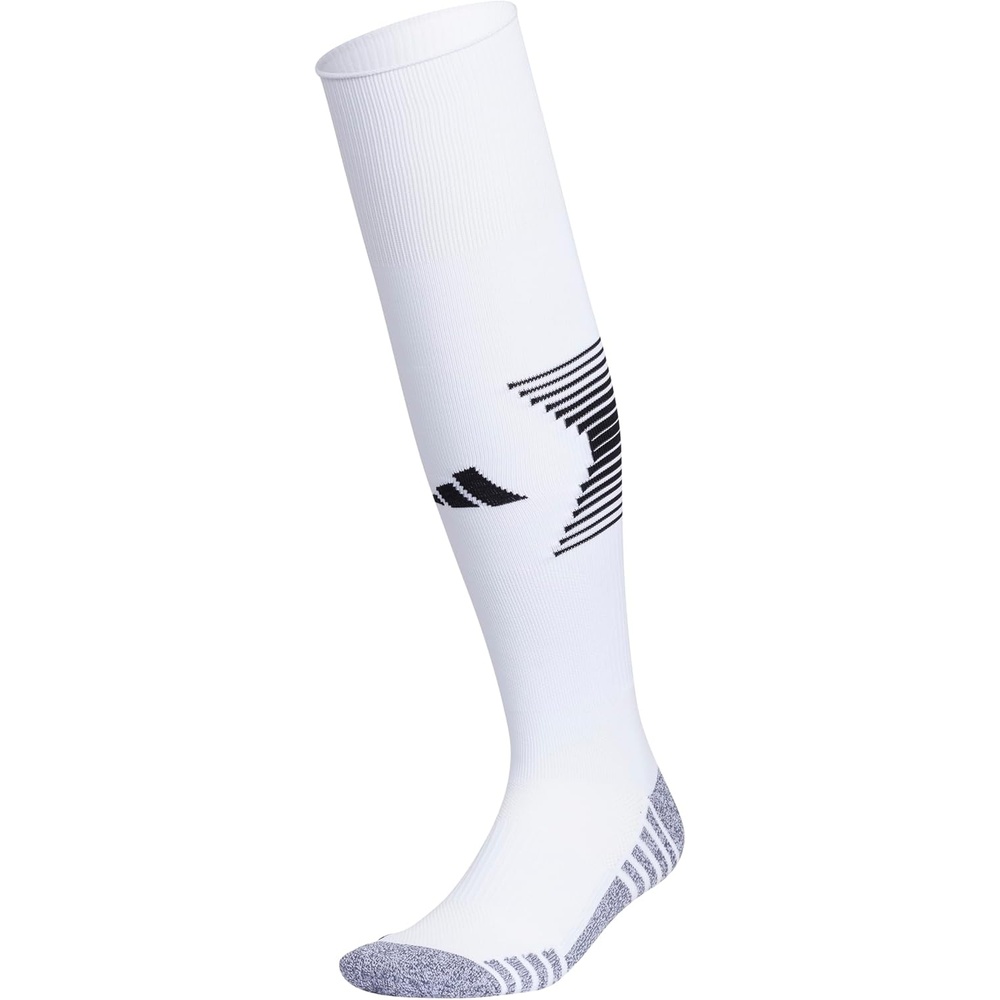 image:imageadidas Unisex Team Speed Soccer Socks or Calf Sleeves 1 Pair OvertheCalfWhiteBlack4Sock