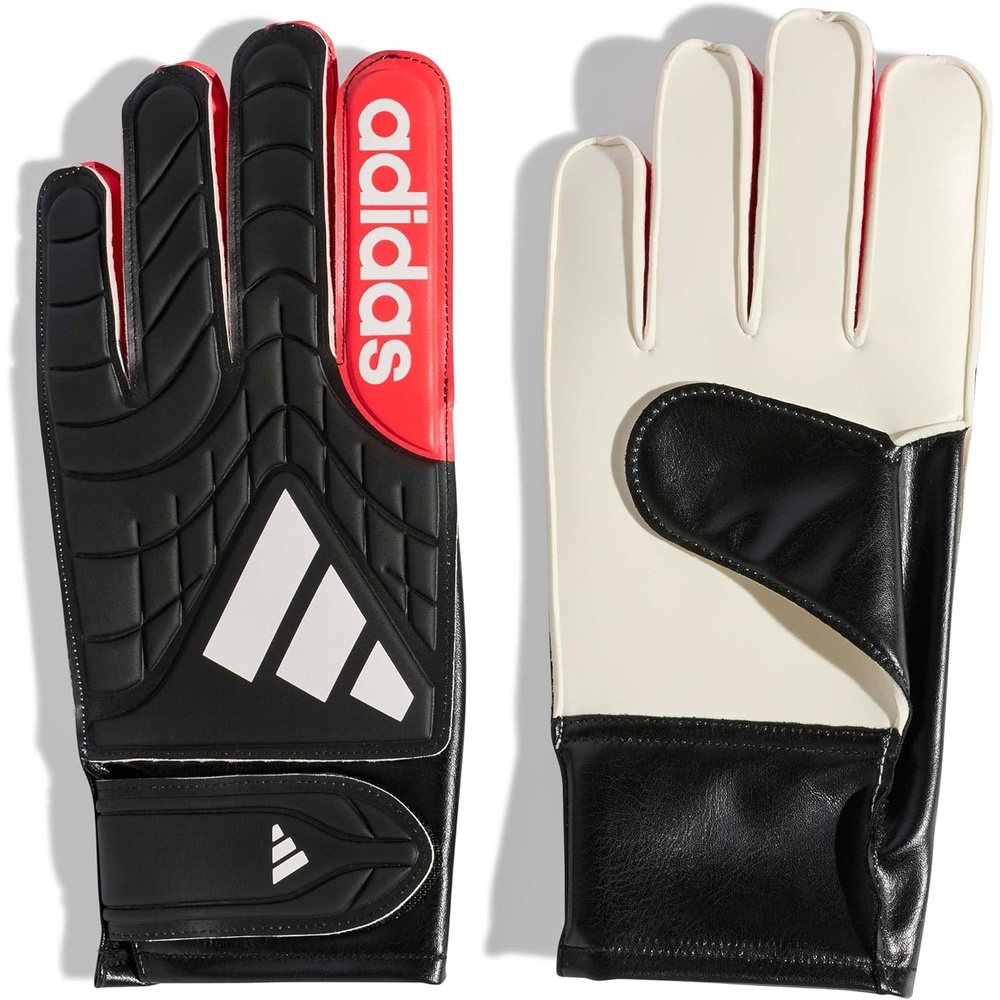 image:imageadidas UnisexAdult Copa Club Goalie Soccer GlovesBlackWhiteLucid Red