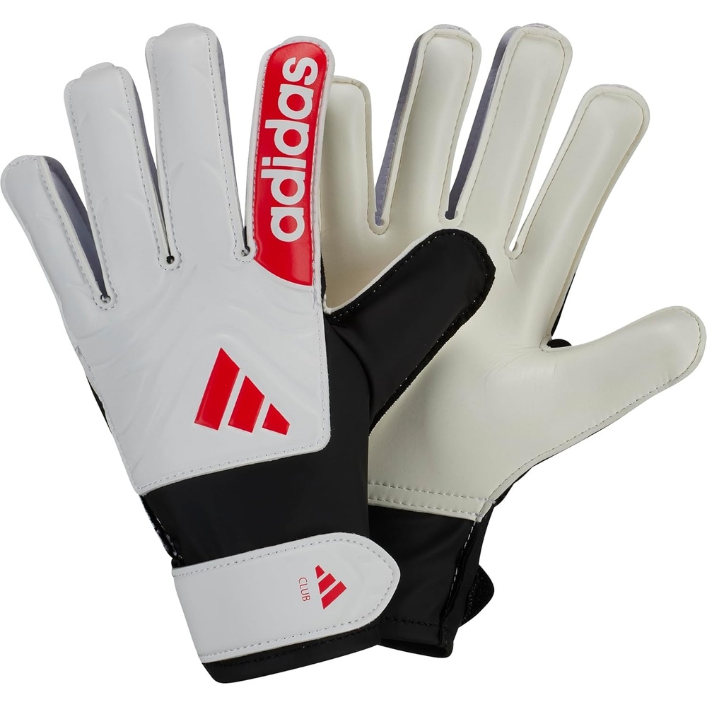image:imageadidas UnisexAdult Copa Club Goalie Soccer GlovesWhiteLucid RedBlack