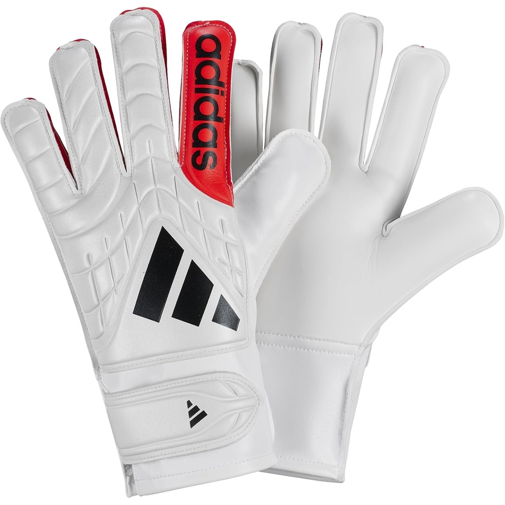image:imageadidas UnisexKids Copa Club Goalie Soccer GlovesZero MetallicBlackLucid Red