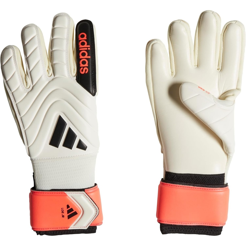 image:imageadidas UnisexKids Copa League Goalie Soccer GlovesIvorySolar RedBlack