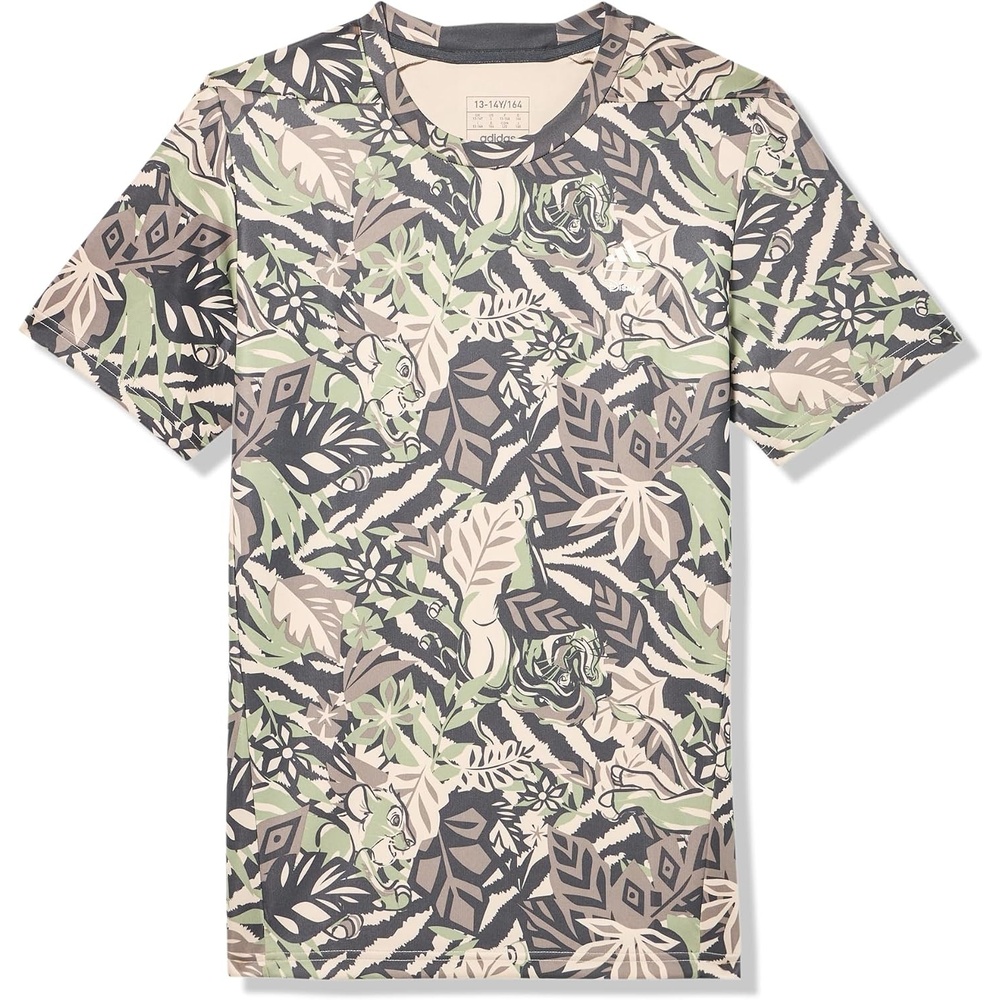 image:imageadidas UnisexKids Disney Lion King TShirtTent GreenSimple BrownCarbonChalk White