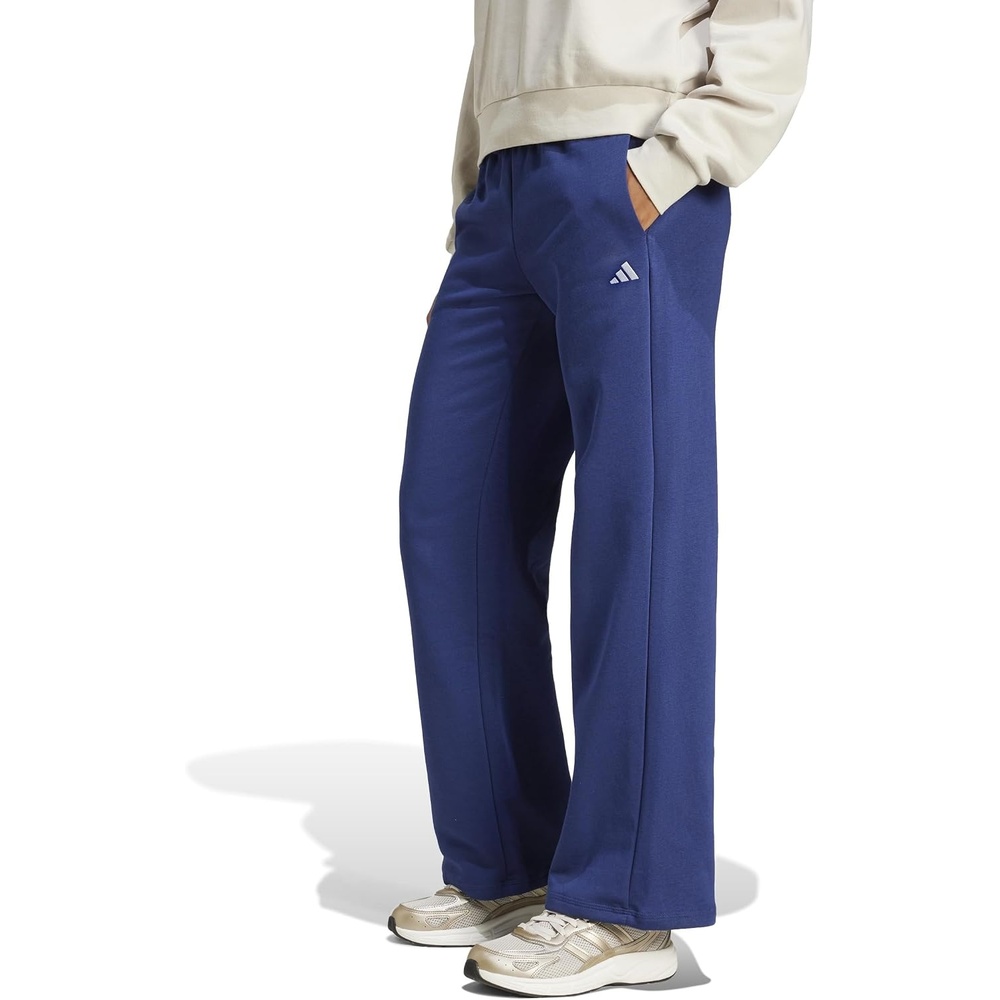 image:imageadidas Womens Essentials Small Logo FeelCozy Open Hem PantsDark BlueWhite