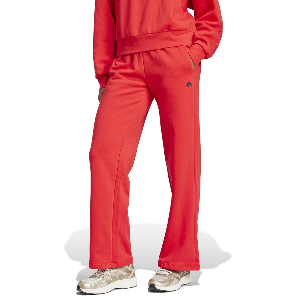 image:imageadidas Womens Essentials Small Logo FeelCozy Open Hem PantsPure RubyBlack