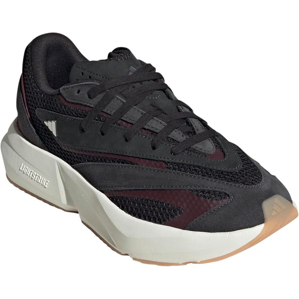 image:imageadidas Womens Lightstride SneakersCarbonSilver MetallicMaroon