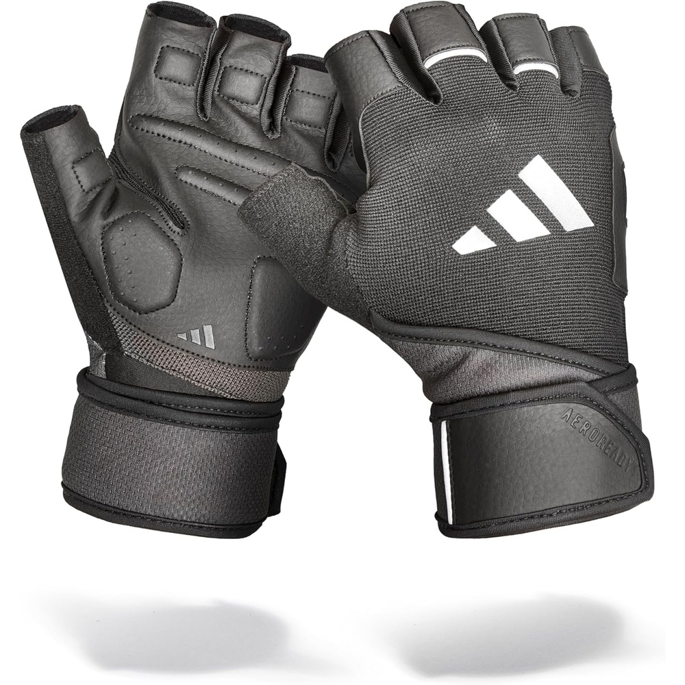 image:imageadidas Wrist Wrap Training amp Weightlifting Gloves Fingerless Workout GlovesSmall