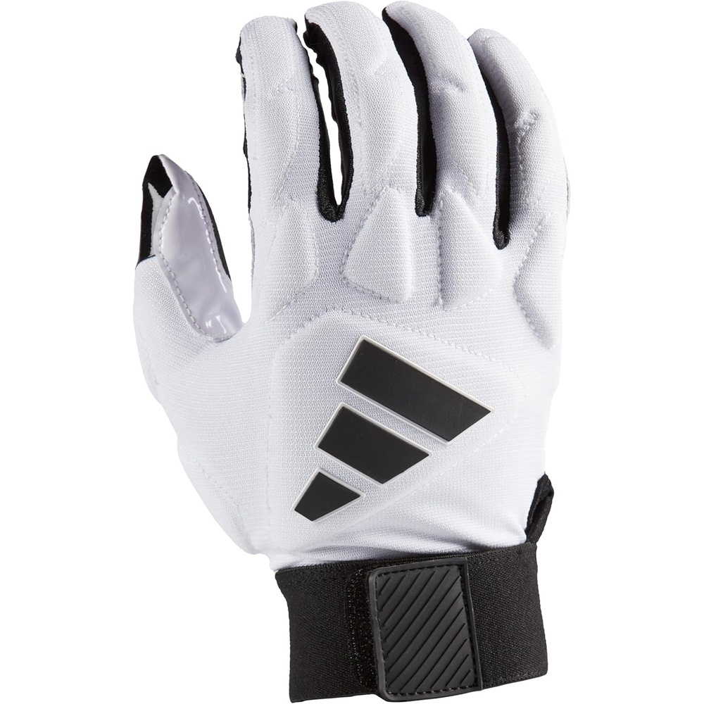 image:imageadidas Youth Scorch Destroy 3 Full Finger Lineman Football Glove WhiteBlack XLargeWhiteBlack