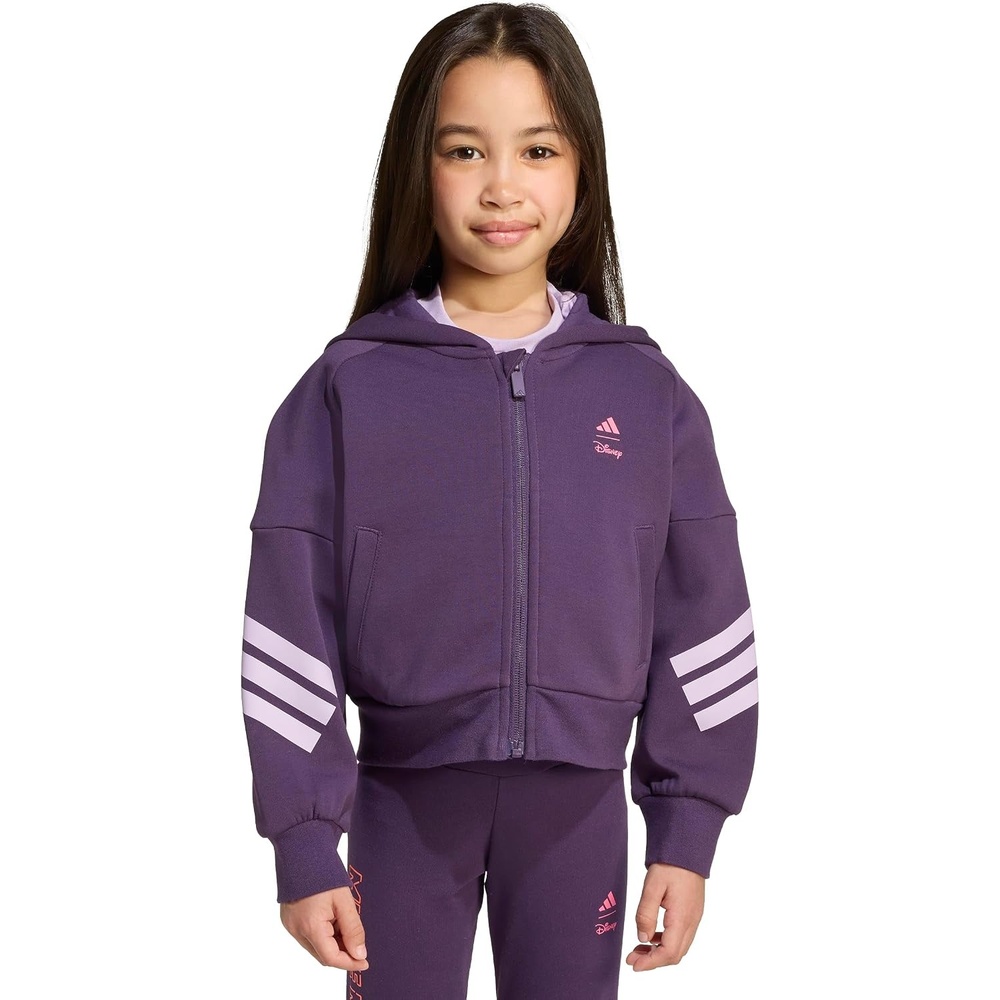 image:imageadidas girls Disney Minnie Mouse Track TopAurora PlumPowder PlumLucid Pink