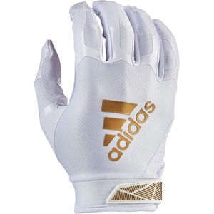 Adidas Adifast 3.0 Youth Football Receiver Glove – Multiple Styles(White/Metallic Gold)