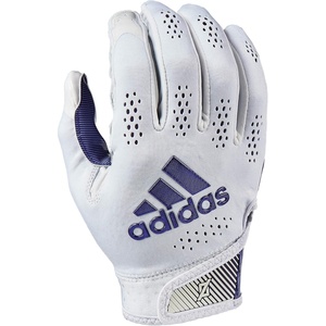 Adidas Adizero 11 Adult Football Receiver Glove, Multiple Colors & Sizes(White/Purple)
