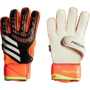 Adidas Match Fingersave Predator Goalie Gloves(Black/Solar Red/Solar Yellow)
