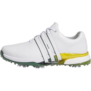 Adidas Mens Tour360 24 Golf Shoes(Footwear White/Collegiate Green/Yellow)