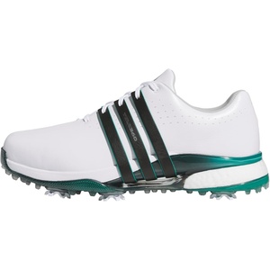 Adidas Mens Tour360 24 Golf Shoes(Footwear White/Core Black/Aurora Ivy)