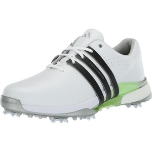 Adidas Mens Tour360 24 Golf Shoes(Footwear White/Core Black/Green Spark)