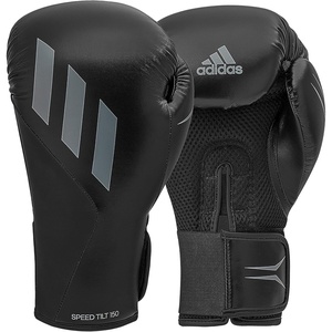Adidas Speed TILT 150 Boxing Gloves – Training Boxing Gloves for Men & Women – Heavy Bag Gloves, Kickboxing Gloves, Punching Gloves for Fitness & MMA(Black/Mat Black/Grey 3)